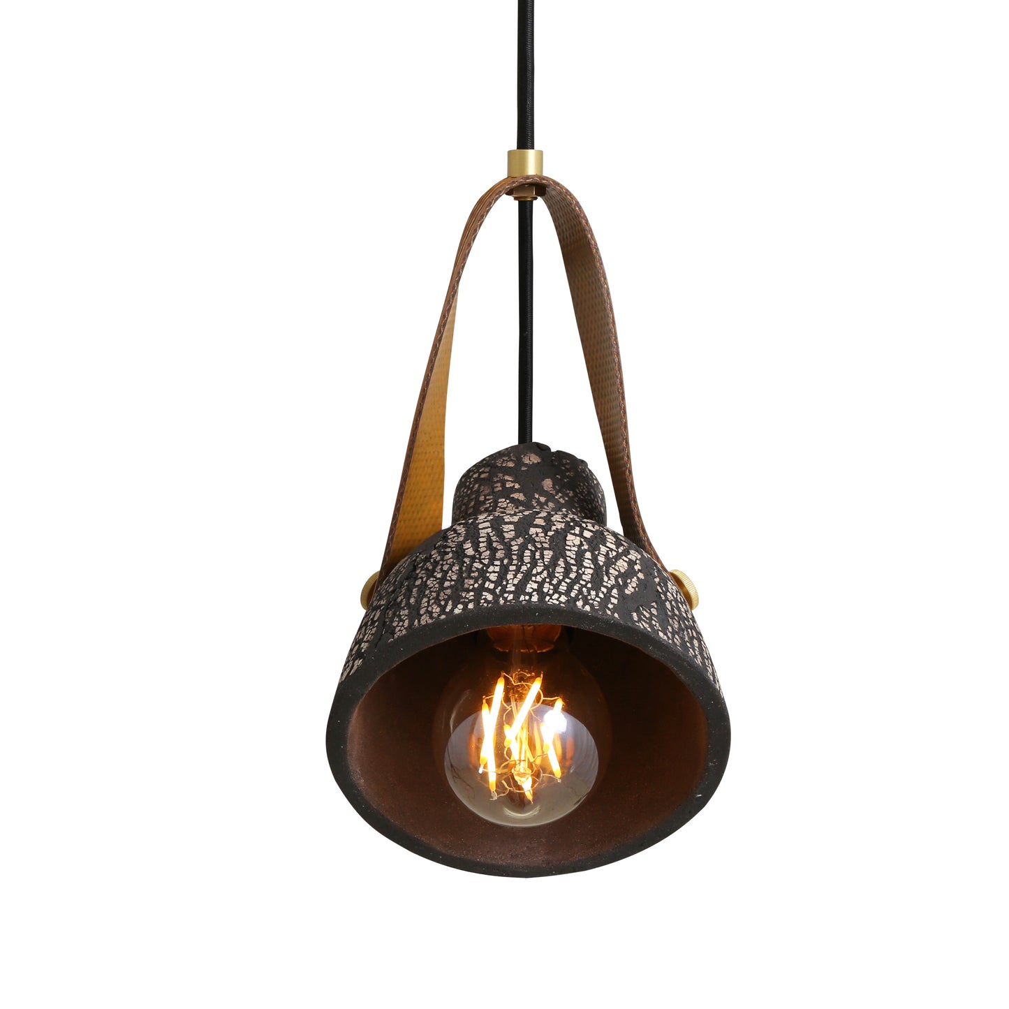 Pendentif en céramique Pera avec sangle de tuyau d'incendie récupérée