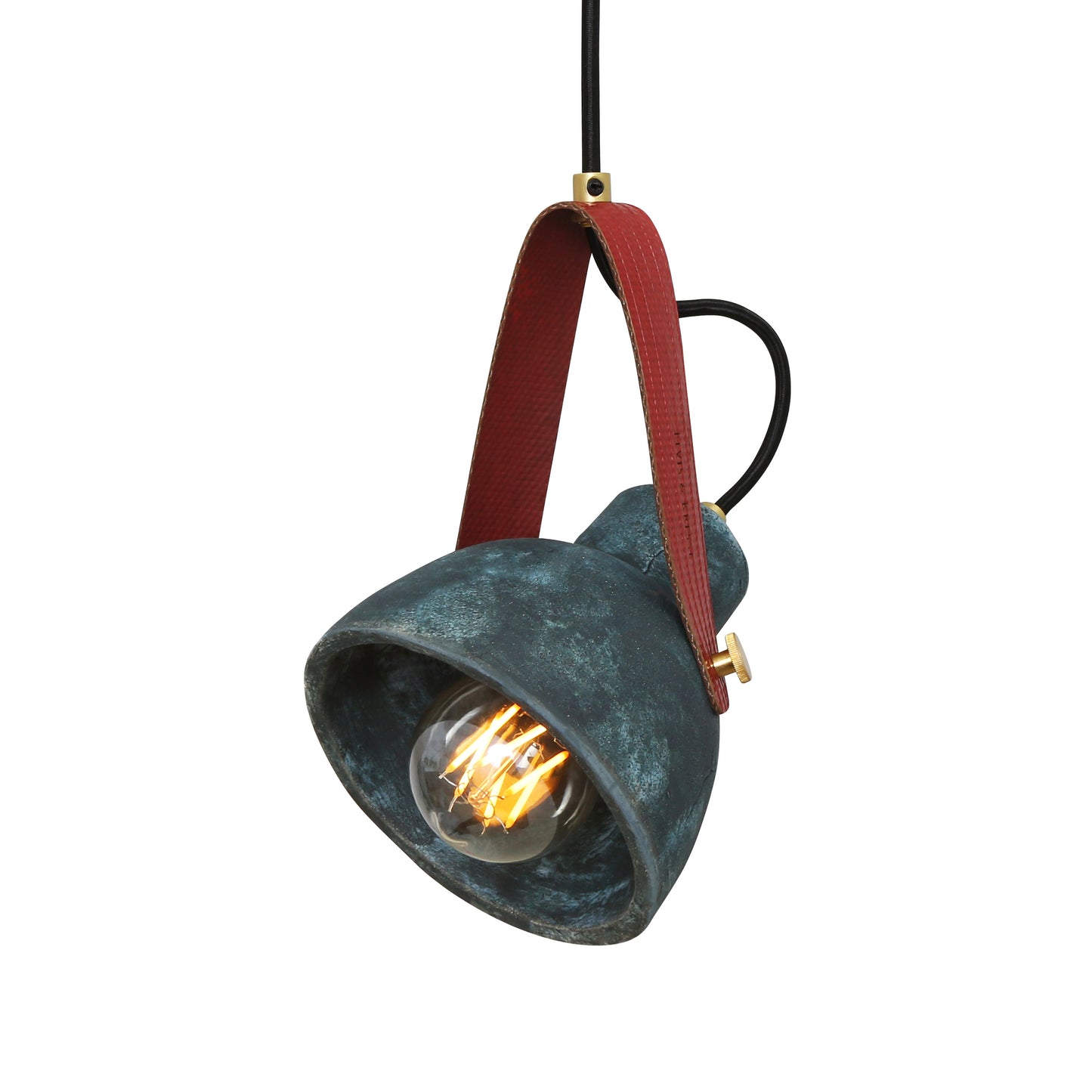 Pendentif en céramique Pera avec sangle de tuyau d'incendie récupérée