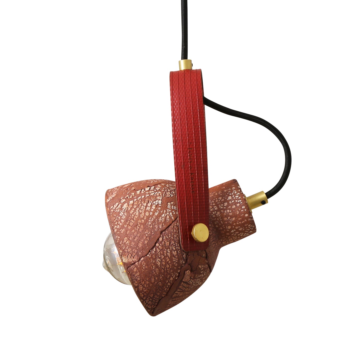 Pendentif en céramique Pera avec sangle de tuyau d'incendie récupérée