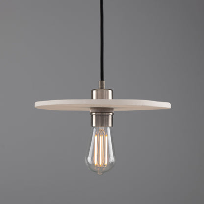Bog Oak Organic Ceramic Disc Pendant Light