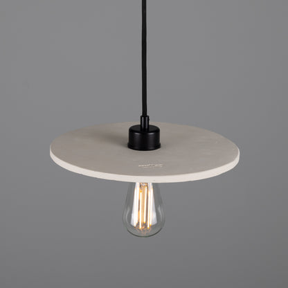 Bog Oak Organic Ceramic Disc Pendant Light
