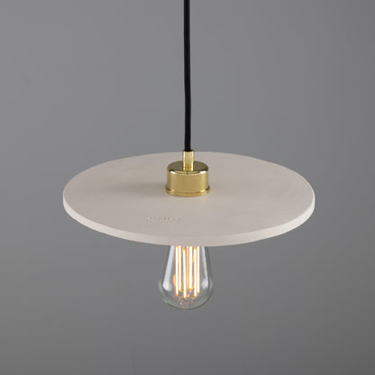Bog Oak Organic Ceramic Disc Pendant Light
