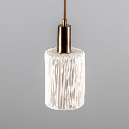 Senna Organic Ceramic Cylinder Pendant Light 12cm