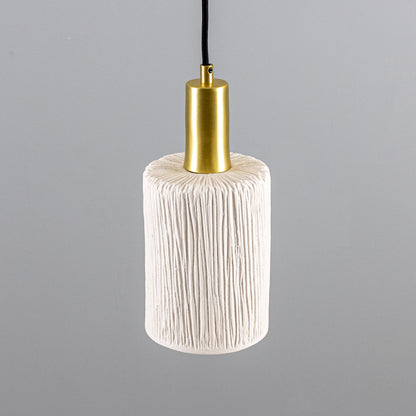 Senna Organic Ceramic Cylinder Pendant Light 12cm