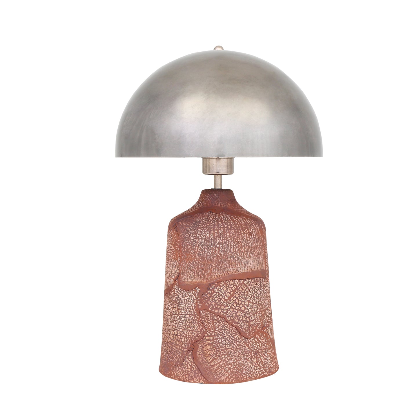 Lampe de table haute en céramique Cassia avec abat-jour en laiton
