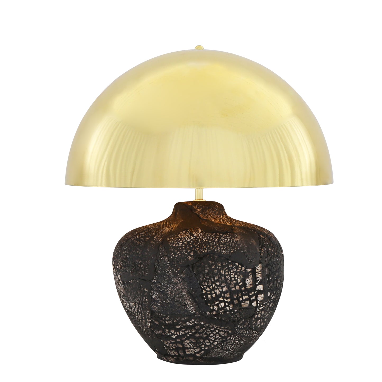 Lampe de table en céramique Lawson avec abat-jour en laiton.