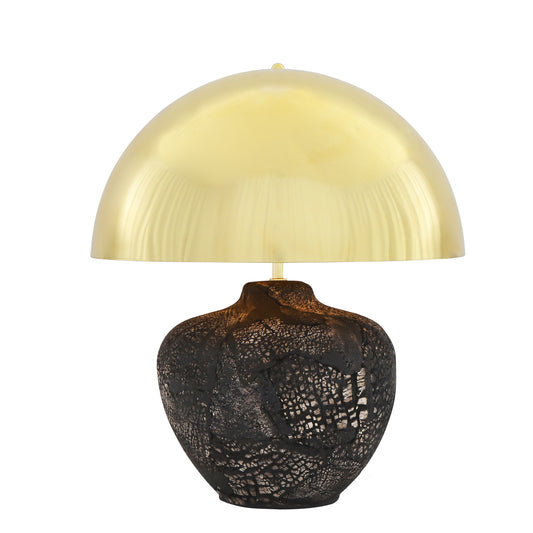 Lampe de table en céramique Lawson avec abat-jour en laiton.