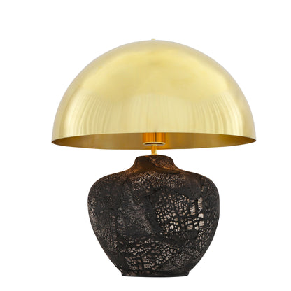 Lampe de table en céramique Lawson avec abat-jour en laiton.