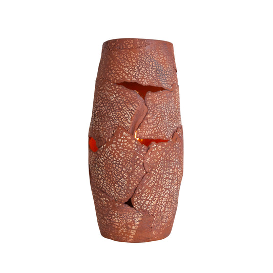 Lampe de table en céramique Carya, luminaire rustique