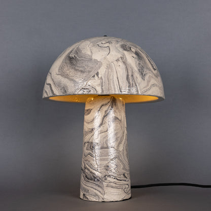 Lampe de table champignon en céramique marbrée Amanita