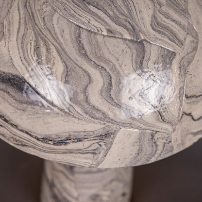 Lampe de table champignon en céramique marbrée Amanita