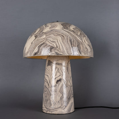 Lampe de table champignon en céramique marbrée Amanita