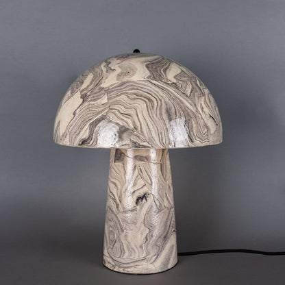 Lampe de table champignon en céramique marbrée Amanita