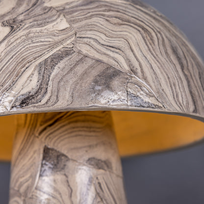 Lampe de table champignon en céramique marbrée Amanita