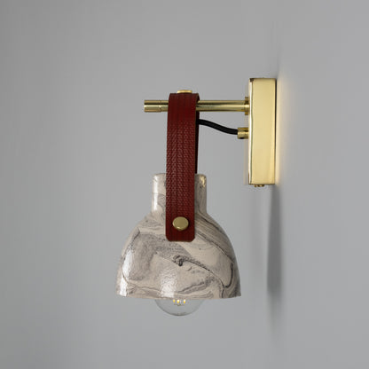 Nagi Organic Ceramic Wall Light with Rescued Fire-Hose Strap
