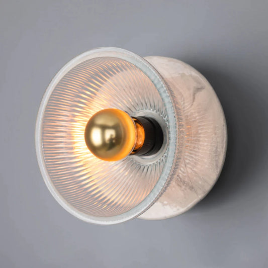Soraya Glass and Ceramic Disc Wall Light