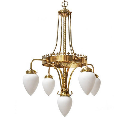 Killarney Four-Arm Church Chandelier, Five-Light