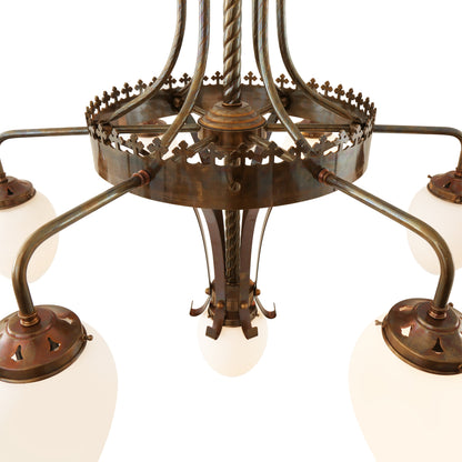 Killarney Four-Arm Church Chandelier, Five-Light