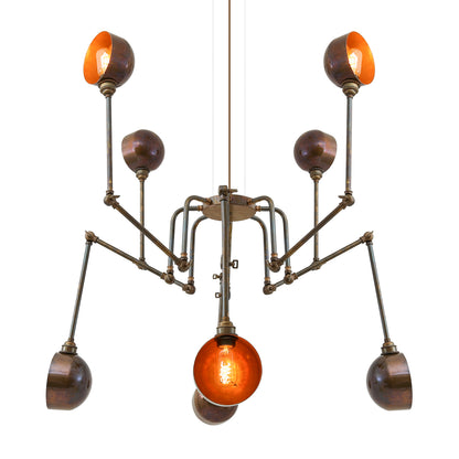 San Jose Industrial Chandelier, Eight-Arm