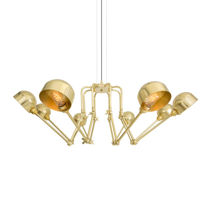 San Jose Industrial Chandelier, Eight-Arm