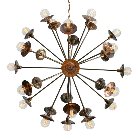 Lustre Sputnik en laiton de Tokyo, 29 bras