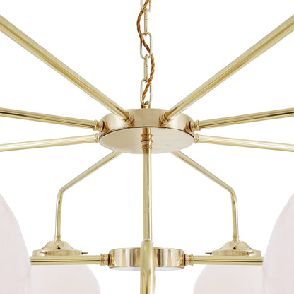 Rome Mid-Century Three-Tier Globe Chandelier, 13-Light