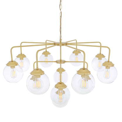 Rome Mid-Century Three-Tier Globe Chandelier, 13-Light