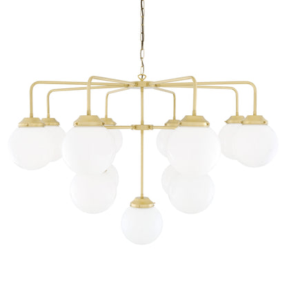 Rome Mid-Century Three-Tier Globe Chandelier, 13-Light