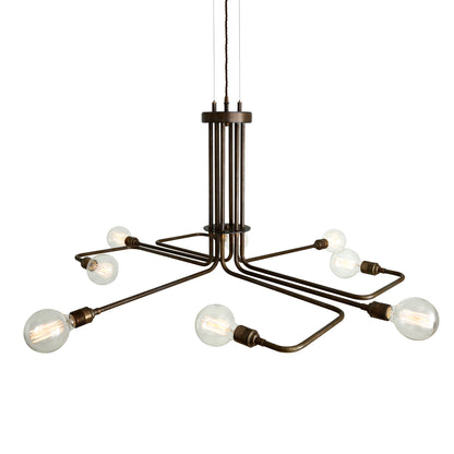 Lustre Amman style Mid-Century, à huit bras