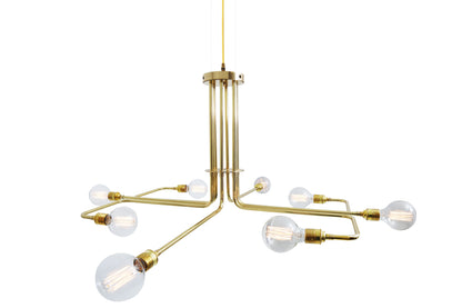 Lustre Amman style Mid-Century, à huit bras