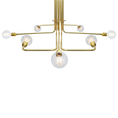 Lustre Amman style Mid-Century, à huit bras