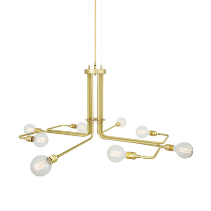 Lustre Amman style Mid-Century, à huit bras