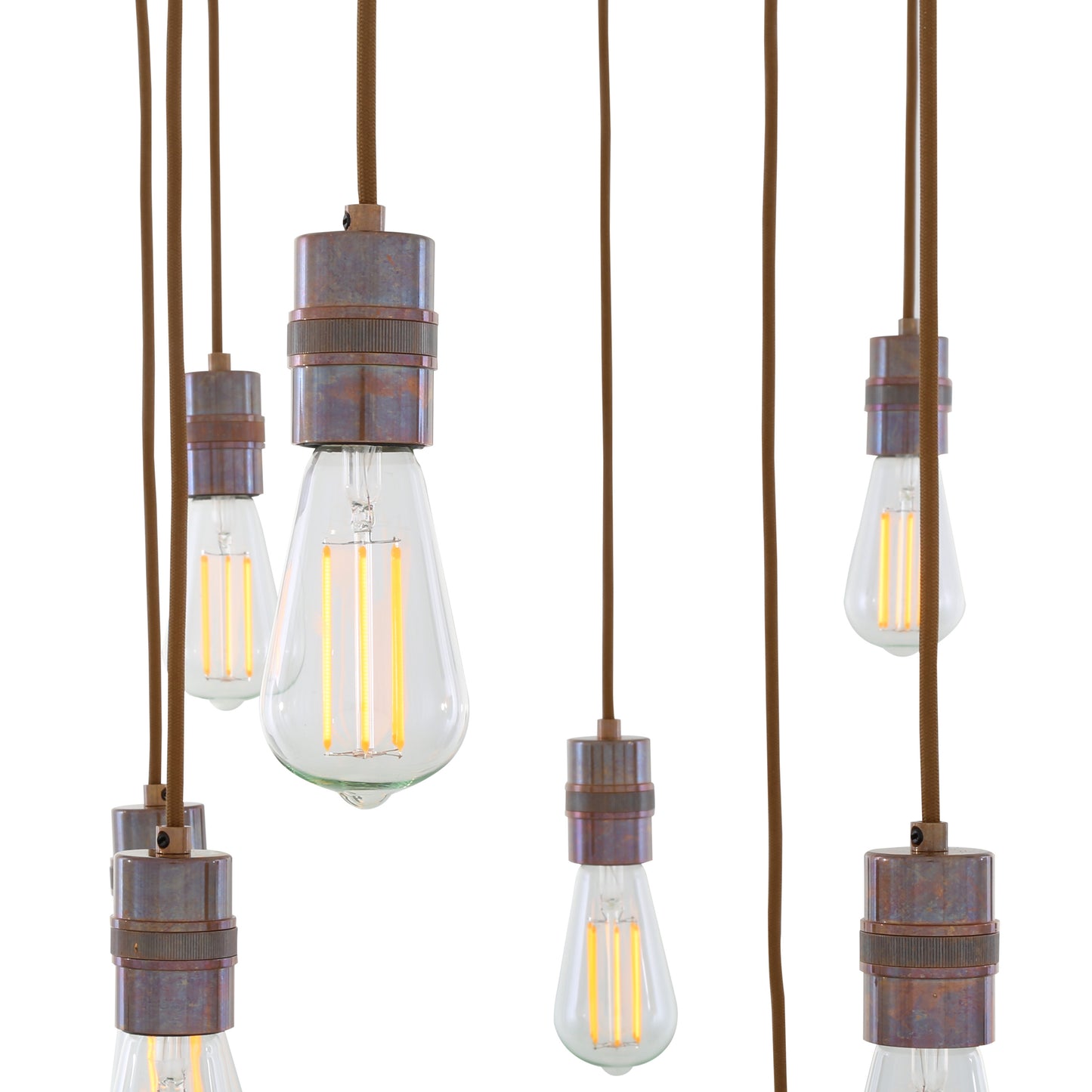 Lustre Sela moderne en laiton, 13 lumières