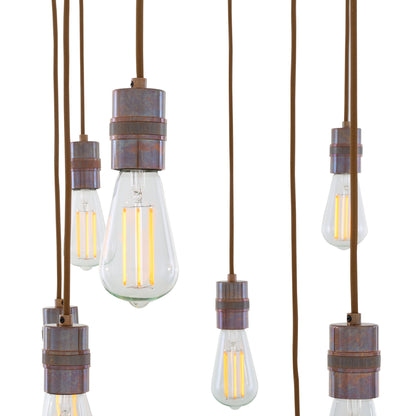 Lustre Sela moderne en laiton, 13 lumières