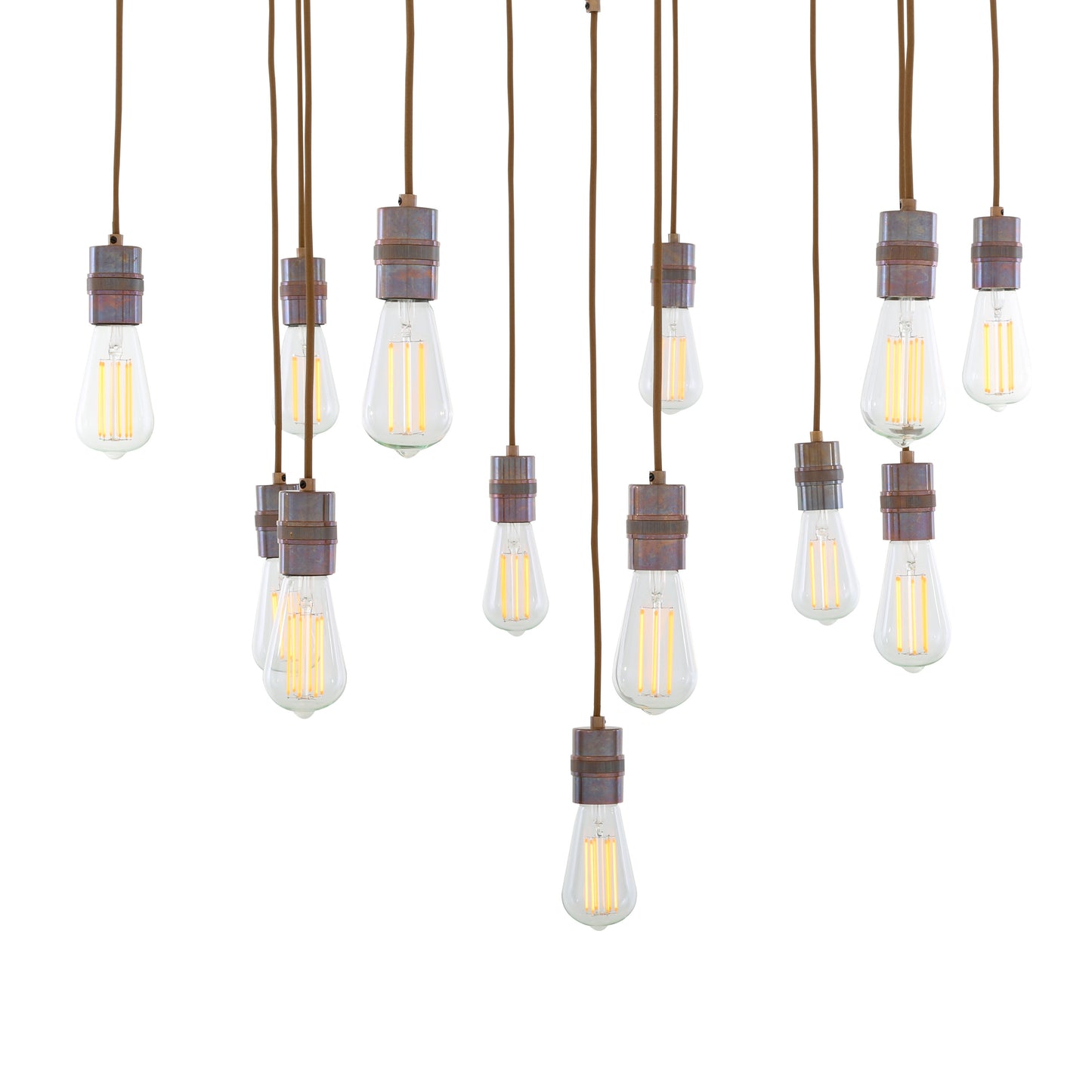 Lustre Sela moderne en laiton, 13 lumières