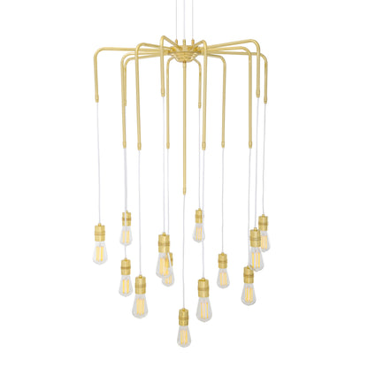 Lustre Sela moderne en laiton, 13 lumières