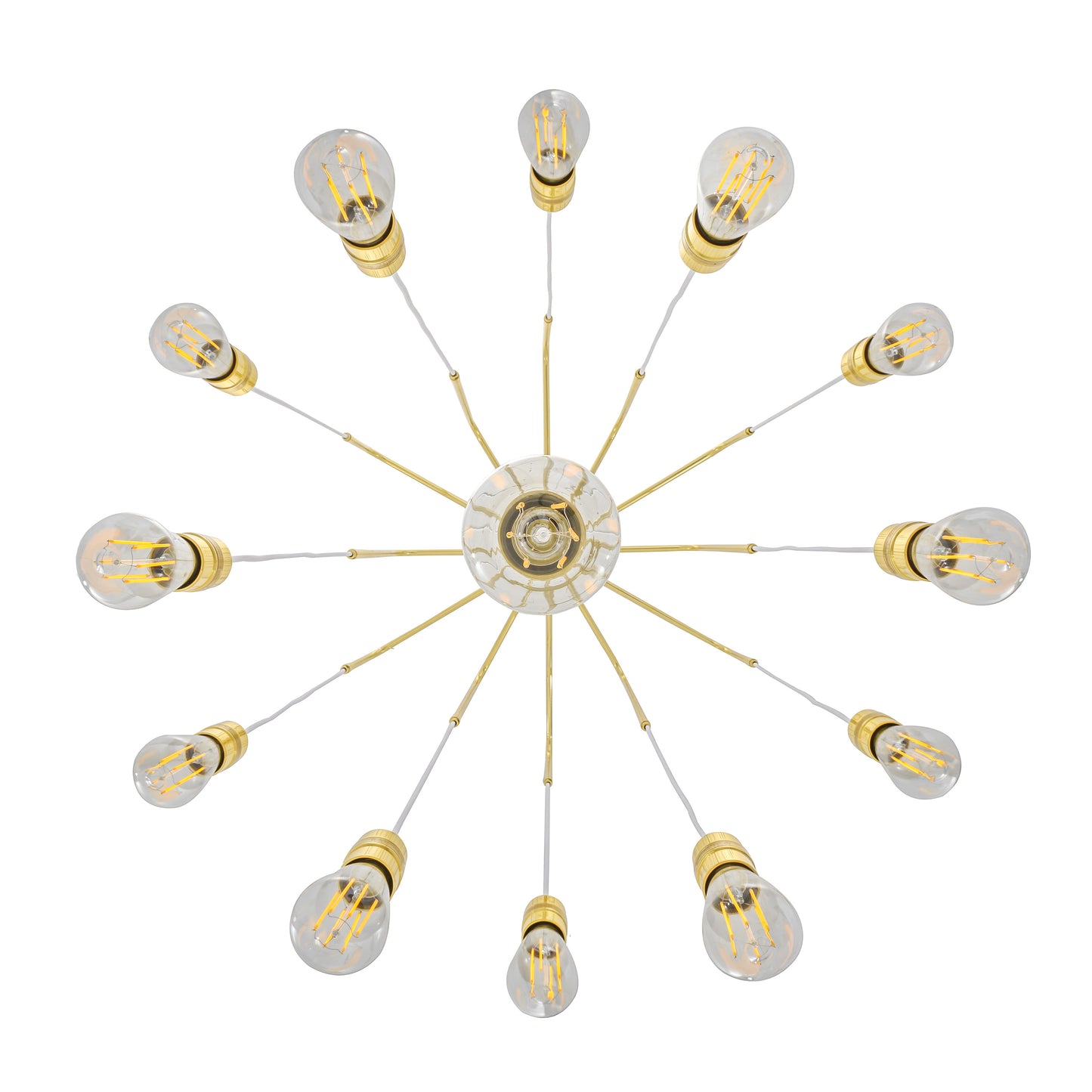 Lustre Sela moderne en laiton, 13 lumières