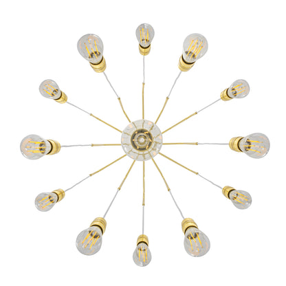 Lustre Sela moderne en laiton, 13 lumières