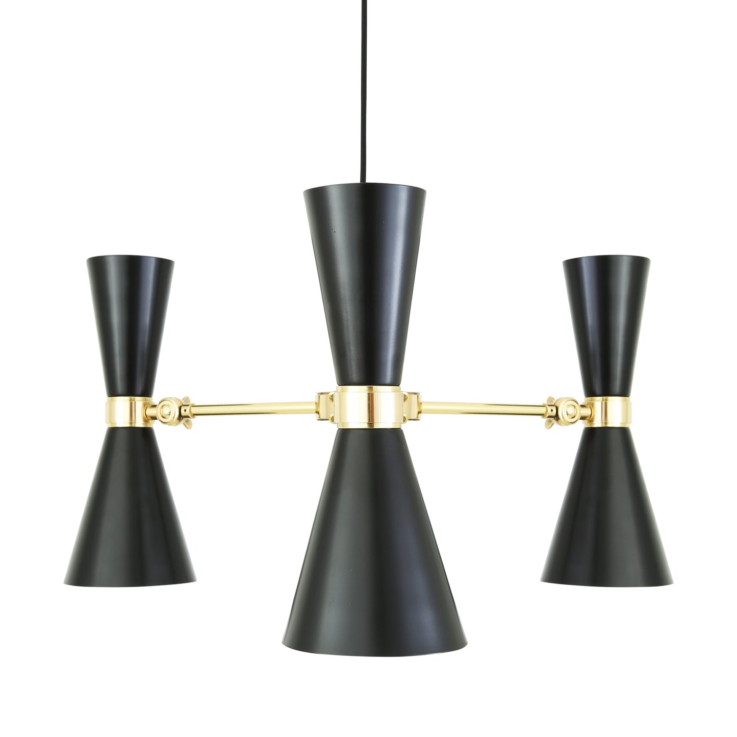Cairo Mid-Century Chandelier, Three-Arm