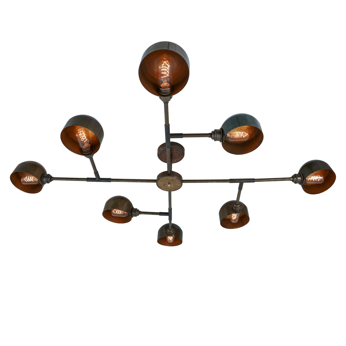 Lustre industriel encastré Santa Anita, à huit bras