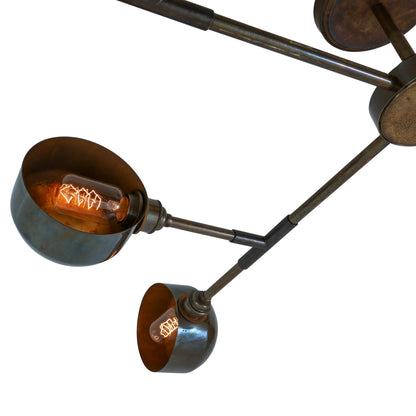 Lustre industriel encastré Santa Anita, à huit bras