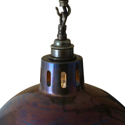 Lustre industriel en laiton Goiania, à trois bras