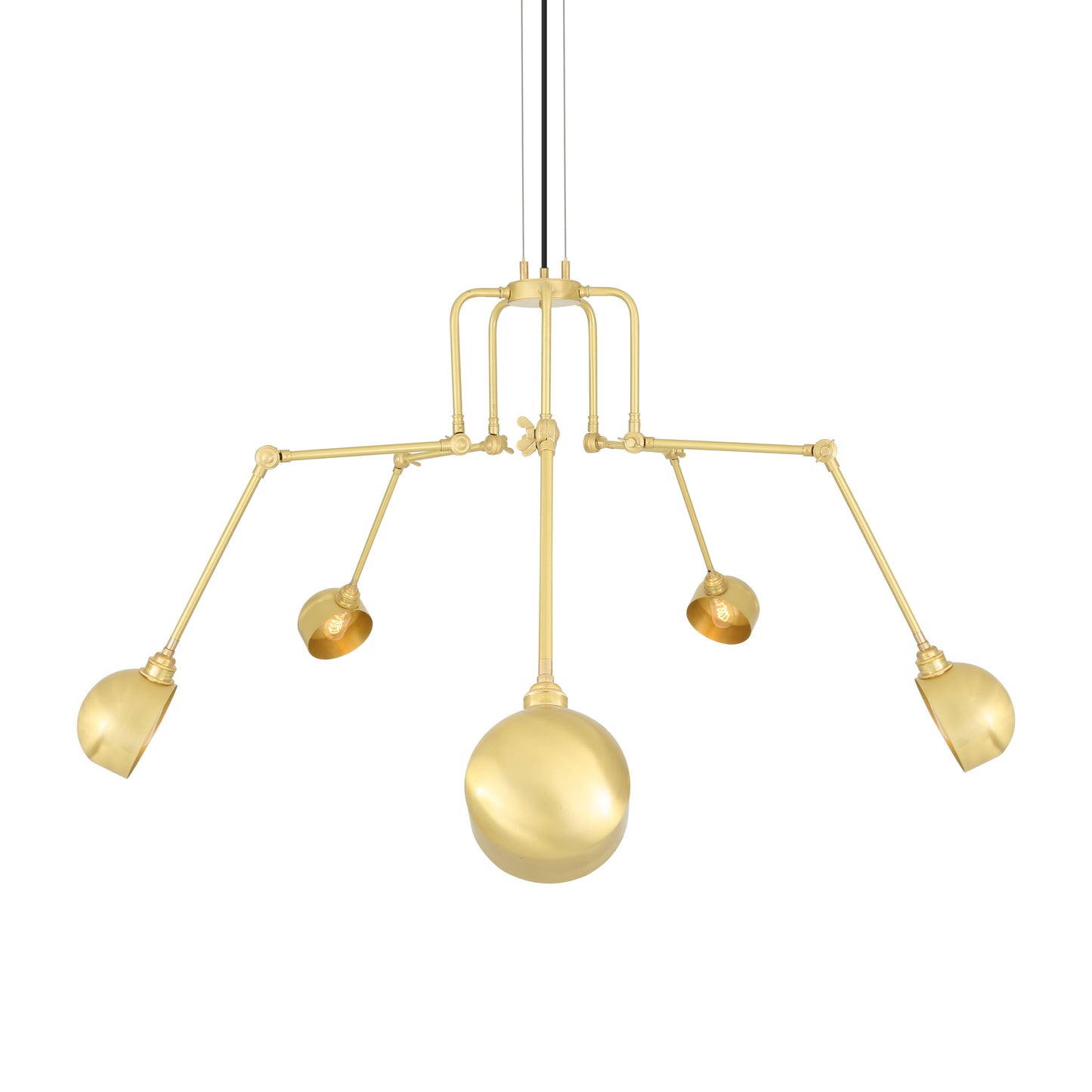 San Jose Industrial Chandelier, Five-Arm