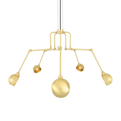 San Jose Industrial Chandelier, Five-Arm