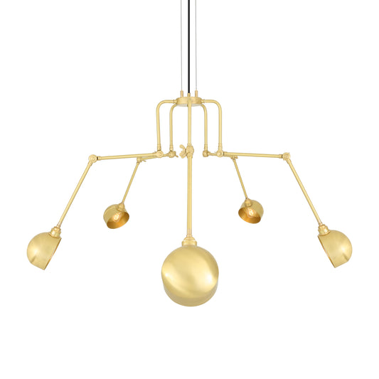 San Jose Industrial Chandelier, Five-Arm