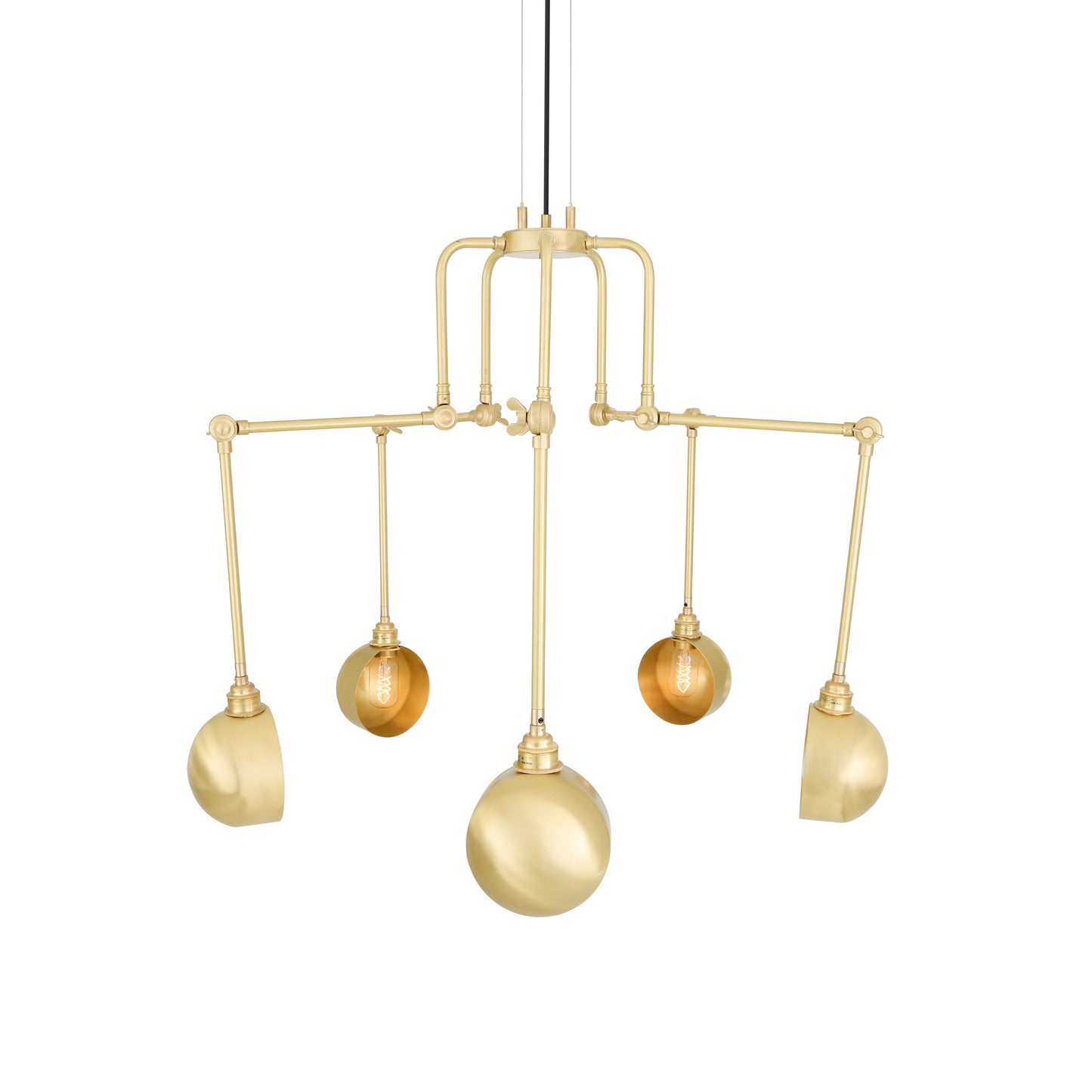 San Jose Industrial Chandelier, Five-Arm