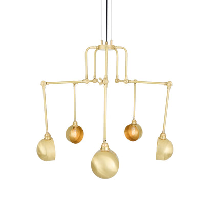 San Jose Industrial Chandelier, Five-Arm