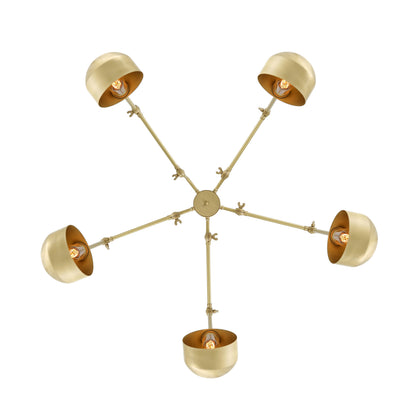 San Jose Industrial Chandelier, Five-Arm