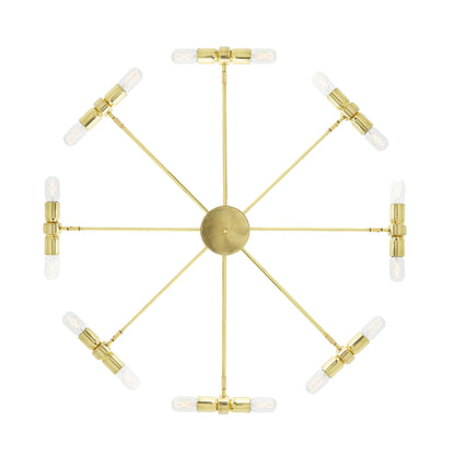 Lustre moderne ajustable Kendu, à huit bras