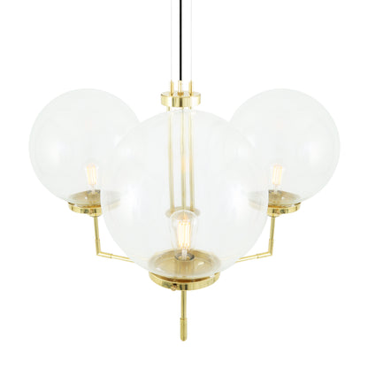 Bellavary Modern Globe Chandelier, Three-Arm